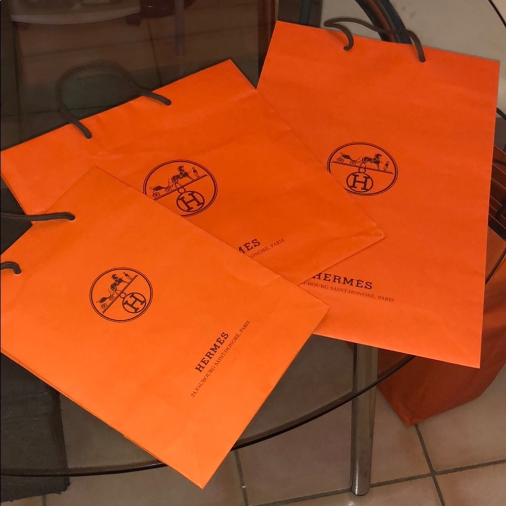 Authentic Hermes shopping bag
